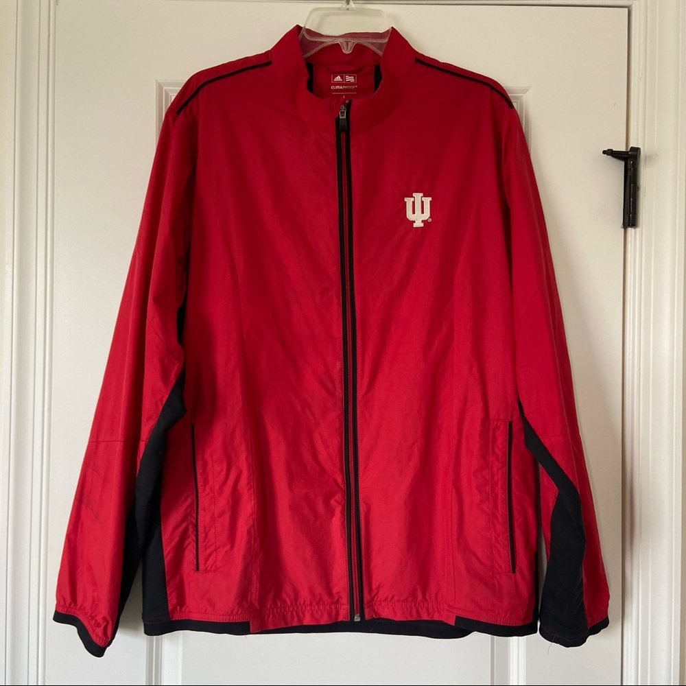 Adidas Mens Climaproof IU Indiana University Hoosiers Windbreaker Jacket
